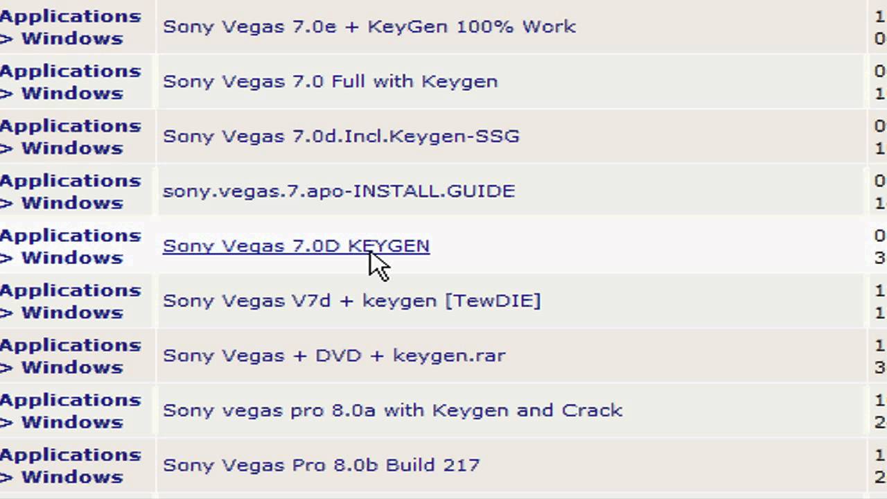Keyggen Vegas 7.0.rar